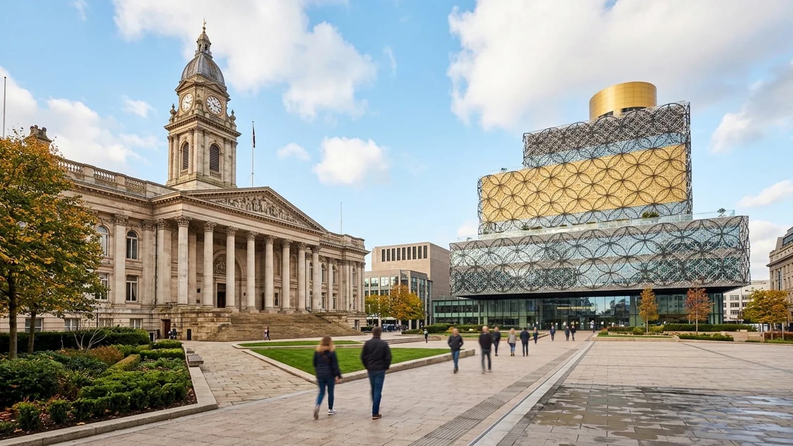 The iconic Victorian Town Hall and modern architectural landmark at Centenary Square.